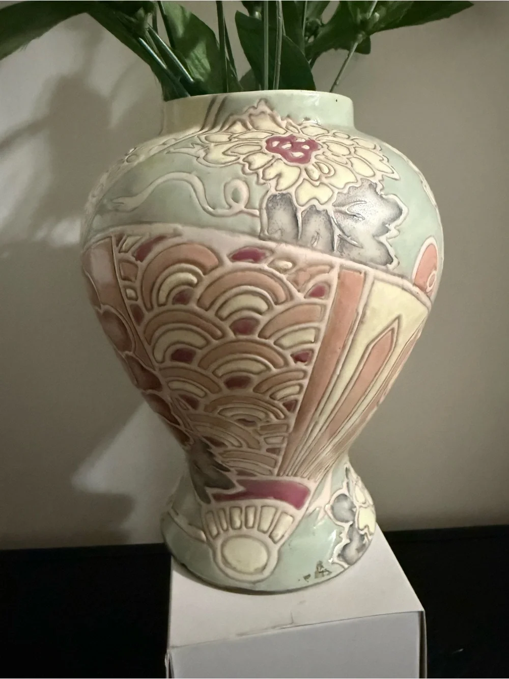vintage for Toyo design, featuring a pastel Asian floral pattern